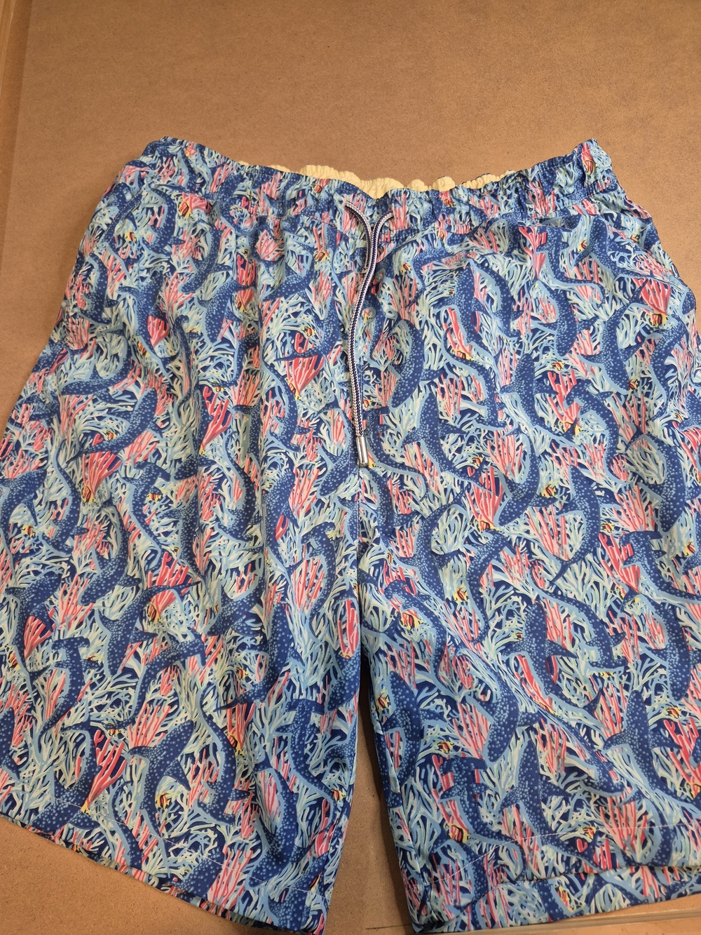 Peter Millar Blue Coral Reef Print Swim Trunks 4571/7